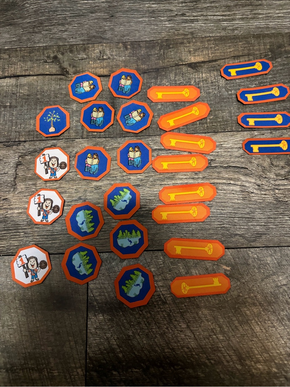 Key to brownies  and key to Girl guides   2013 GGC brownie (ember) badges bundle